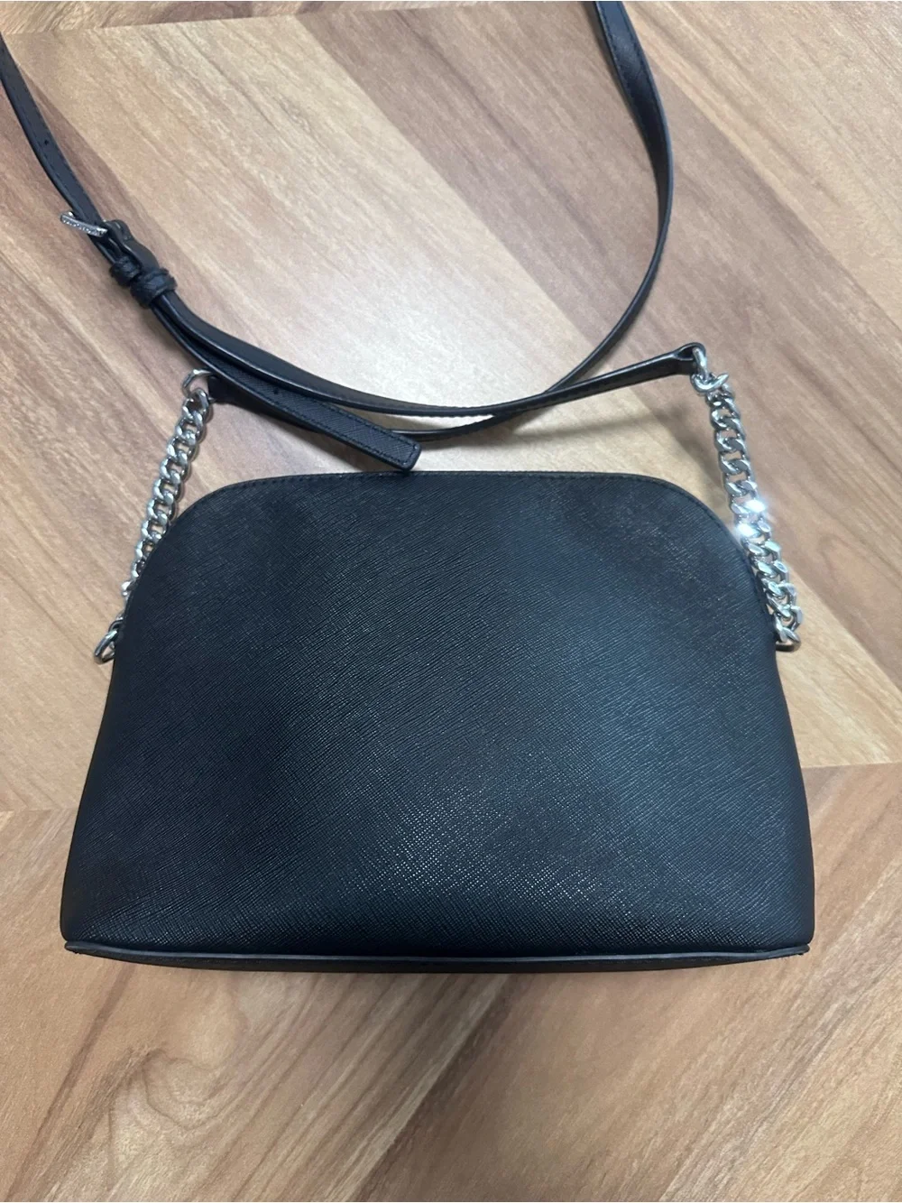 Michael Kors black Jet Set Travel medium dome crossbody purse